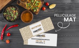 carte d'invitation pelliculage mat